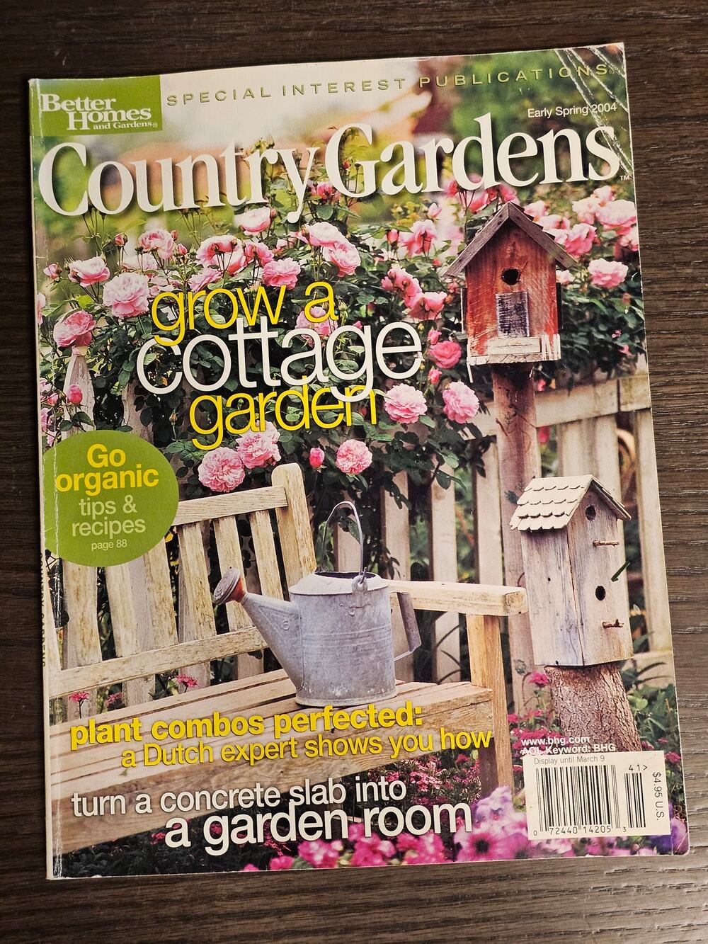 Vtg Better Homes and Gardens COUNTRY GARDENS Early Spring 2004 Go Organic
